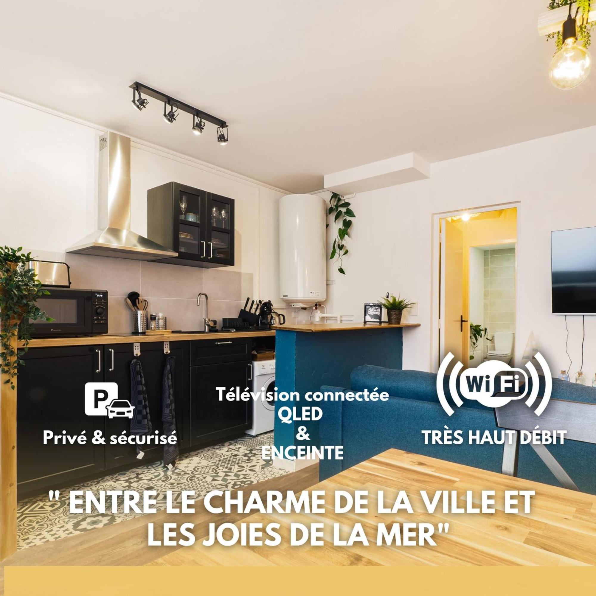 La Deferlante - Hyper Centre - Parking Prive - 300 M Plage Saint-Nazaire  Luaran gambar